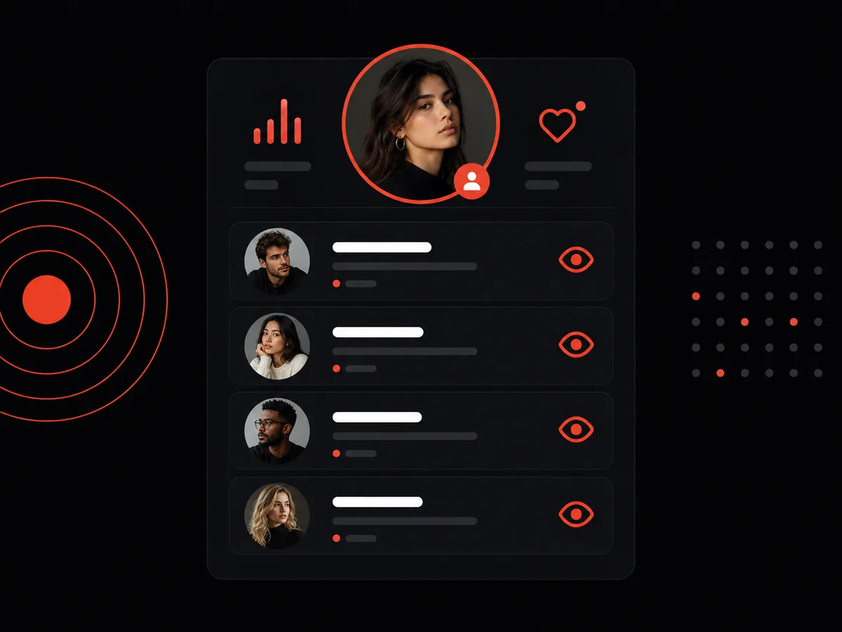List of recent profile visits